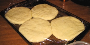 Disk of dough all snuggled together!